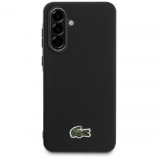 Carcasa Lacoste Iconic Petit Pique Woven Logo cu MagSafe compatibila cu Samsung Galaxy A56, Negru