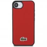 Carcasa Lacoste Iconic Petit Pique Woven Logo cu MagSafe compatibila cu iPhone 16e, Rosu 2 - lerato.ro