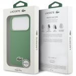 Carcasa Lacoste Iconic Petit Pique Woven Logo cu MagSafe compatibila cu iPhone 17 Pro, Verde 9 - lerato.ro