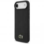 Carcasa Lacoste Iconic Petit Pique Woven Logo cu MagSafe compatibila cu iPhone 17 Air, Negru 3 - lerato.ro