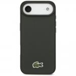 Carcasa Lacoste Iconic Petit Pique Woven Logo cu MagSafe compatibila cu iPhone 17 Air, Dark Green 2 - lerato.ro