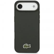 Carcasa Lacoste Iconic Petit Pique Woven Logo cu MagSafe compatibila cu iPhone 17 Air, Dark Green
