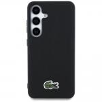 Carcasa Lacoste Iconic Petit Pique Woven Logo cu MagSafe compatibila cu Samsung Galaxy S25, Negru 2 - lerato.ro