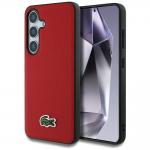 Carcasa Lacoste Iconic Petit Pique Woven Logo cu MagSafe compatibila cu Samsung Galaxy S25, Rosu 4 - lerato.ro