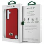 Carcasa Lacoste Iconic Petit Pique Woven Logo cu MagSafe compatibila cu Samsung Galaxy S25, Rosu 9 - lerato.ro