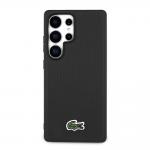 Carcasa Lacoste Iconic Petit Pique Woven Logo cu MagSafe compatibila cu Samsung Galaxy S25 Ultra, Negru 2 - lerato.ro