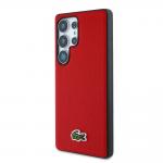 Carcasa Lacoste Iconic Petit Pique Woven Logo cu MagSafe compatibila cu Samsung Galaxy S25 Ultra, Rosu 3 - lerato.ro