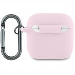 Carcasa Lacoste Silicone Croc Logo compatibila cu Apple AirPods 4, Roz 3 - lerato.ro