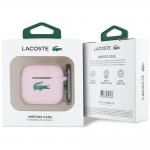 Carcasa Lacoste Silicone Croc Logo compatibila cu Apple AirPods 4, Roz 4 - lerato.ro