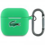 Carcasa Lacoste Silicone Croc Logo compatibila cu Apple AirPods 4, Verde 2 - lerato.ro