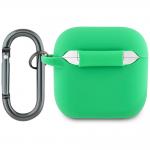 Carcasa Lacoste Silicone Croc Logo compatibila cu Apple AirPods 4, Verde 3 - lerato.ro