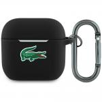 Carcasa Lacoste Silicone Croc Logo compatibila cu Apple AirPods 4, Negru 2 - lerato.ro