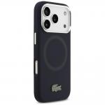 Carcasa Lacoste Silicone Metal Logo cu MagSafe compatibila cu iPhone 17 Pro, Navy Blue 5 - lerato.ro