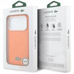 Carcasa Lacoste HC Silicone Metal Logo cu MagSafe compatibila cu iPhone 17 Pro, Portocaliu 9 - lerato.ro