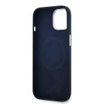 Carcasa Lacoste Silicone Cracked Logo cu MagSafe compatibila cu iPhone 15 / 14 / 13, Navy Blue 8 - lerato.ro