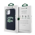 Carcasa Lacoste Silicone Cracked Logo cu MagSafe compatibila cu iPhone 15 / 14 / 13, Navy Blue 9 - lerato.ro