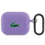 Carcasa Lacoste Silicone Croc Logo compatibila cu Apple AirPods Pro 2, Violet 2 - lerato.ro