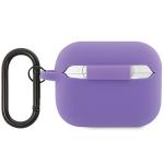 Carcasa Lacoste Silicone Croc Logo compatibila cu Apple AirPods Pro 2, Violet 3 - lerato.ro