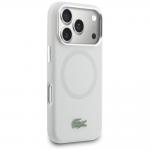 Carcasa Lacoste HC Silicone Metal Logo cu MagSafe compatibila cu iPhone 17 Pro, Gri 5 - lerato.ro