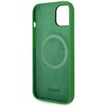 Carcasa Lacoste Silicone cu MagSafe compatibila cu iPhone 15 / 14 / 13, Verde 8 - lerato.ro