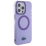 Carcasa Lacoste Transparent Design cu MagSafe compatibila cu iPhone 15 Pro, Mov 5 - lerato.ro