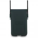 Geanta universala Lacoste Crossbody Petit Pique Metal Logo, Marime XL, Dark Green 3 - lerato.ro