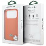 Carcasa Lacoste Petit Pique Lacquer Logo cu MagSafe compatibila cu iPhone 17 Pro, Portocaliu 9 - lerato.ro