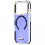 Carcasa Lacoste Shockproof Transparent Frosted Gold Logo cu MagSafe compatibila cu iPhone 17 Pro Max, Marine Blue 7 - lerato.ro