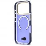 Carcasa Lacoste Shockproof Transparent Frosted Gold Logo cu MagSafe compatibila cu iPhone 17 Pro Max, Marine Blue 8 - lerato.ro