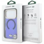 Carcasa Lacoste Shockproof Transparent Frosted Gold Logo cu MagSafe compatibila cu iPhone 17 Pro Max, Marine Blue 9 - lerato.ro