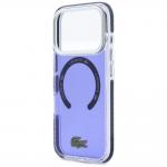 Carcasa Lacoste Shockproof Transparent Frosted cu MagSafe compatibila cu iPhone 17 Pro, Marine Blue 7 - lerato.ro