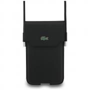 Geanta universala Lacoste Crossbody Petit Pique Metal Logo, Marime XL, Negru