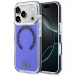 Carcasa Lacoste Shockproof Transparent Frosted cu MagSafe compatibila cu iPhone 17 Pro Max, Marine Blue 4 - lerato.ro