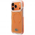Carcasa Lacoste Shockproof Transparent Frosted cu MagSafe compatibila cu iPhone 17 Pro Max, Portocaliu 3 - lerato.ro