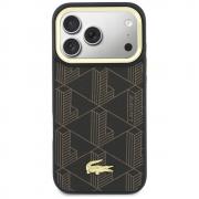 Husa Lacoste PVC Blend cu Stand compatibila cu iPhone 17 Pro, Maro