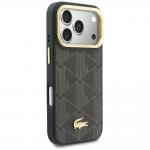 Husa Lacoste PVC Blend cu Stand compatibila cu iPhone 17 Pro, Maro 5 - lerato.ro