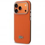 Husa Lacoste Semi Wrap Petit Pique cu MagSafe compatibila cu iPhone 17 Pro, Portocaliu 3 - lerato.ro