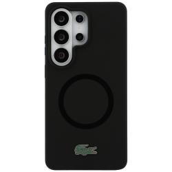 Carcasa Lacoste Silicone Metal Croc Logo cu MagSafe compatibila cu Samsung Galaxy S26 Ultra, Negru