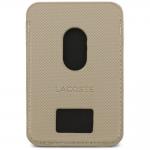 Portofel magnetic Lacoste Petit Pique, Compatibil MagSafe, Taupe 4 - lerato.ro