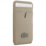 Portofel magnetic Lacoste Petit Pique, Compatibil MagSafe, Taupe 5 - lerato.ro