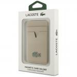 Portofel magnetic Lacoste Petit Pique, Compatibil MagSafe, Taupe 6 - lerato.ro