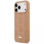 Carcasa Lacoste Nomograme Gold Logo cu MagSafe compatibila cu iPhone 17 Pro Max, Roz 3 - lerato.ro