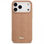Carcasa Lacoste Nomograme Gold Logo cu MagSafe compatibila cu iPhone 17 Pro Max, Roz 2 - lerato.ro