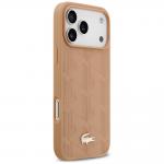 Carcasa Lacoste Nomograme Gold Logo cu MagSafe compatibila cu iPhone 17 Pro Max, Roz 5 - lerato.ro