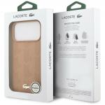 Carcasa Lacoste Nomograme Gold Logo cu MagSafe compatibila cu iPhone 17 Pro Max, Roz 9 - lerato.ro