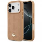 Carcasa Lacoste Nomograme Gold Logo cu MagSafe compatibila cu iPhone 17 Pro, Roz 4 - lerato.ro