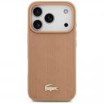 Carcasa Lacoste Nomograme Gold Logo cu MagSafe compatibila cu iPhone 17 Pro, Roz 2 - lerato.ro