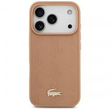 Carcasa Lacoste Nomograme Gold Logo cu MagSafe compatibila cu iPhone 17 Pro, Roz