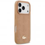 Carcasa Lacoste Nomograme Gold Logo cu MagSafe compatibila cu iPhone 17 Pro, Roz 5 - lerato.ro