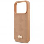 Carcasa Lacoste Nomograme Gold Logo cu MagSafe compatibila cu iPhone 17 Pro, Roz 7 - lerato.ro